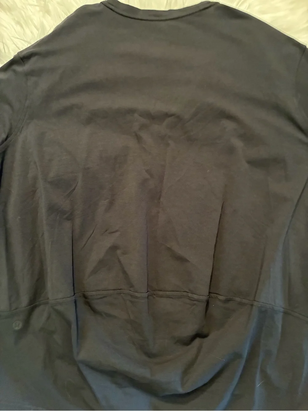 Lululemon Back in Action Long Sleeve Vneck w/Trim Black Sz 6 Cotton LW3HTWS
